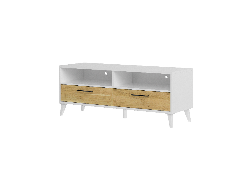 TV asztal/szekrény Barilus 24 (amerikai byant dió + fehér)