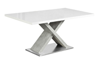 Étkezőasztal Farnali (fényes fehér + beton) *kiárusítás