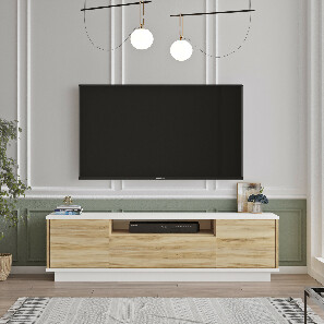TV asztal/szekrény Ladislava 4 (tölgy + fehér)
