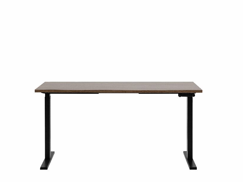 Íróasztal UPPER II (160 x 72 cm) (MDF) (sötét fa) (manuálisan beállítható)