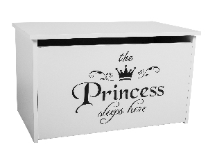 Tároló doboz gyerekeknek Davina (fehér + hercegnő)