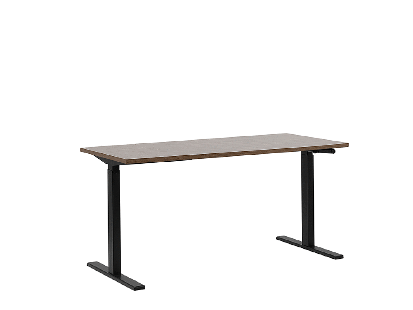Íróasztal UPPER II (130 x 72 cm) (MDF) (sötét fa) (manuálisan beállítható)