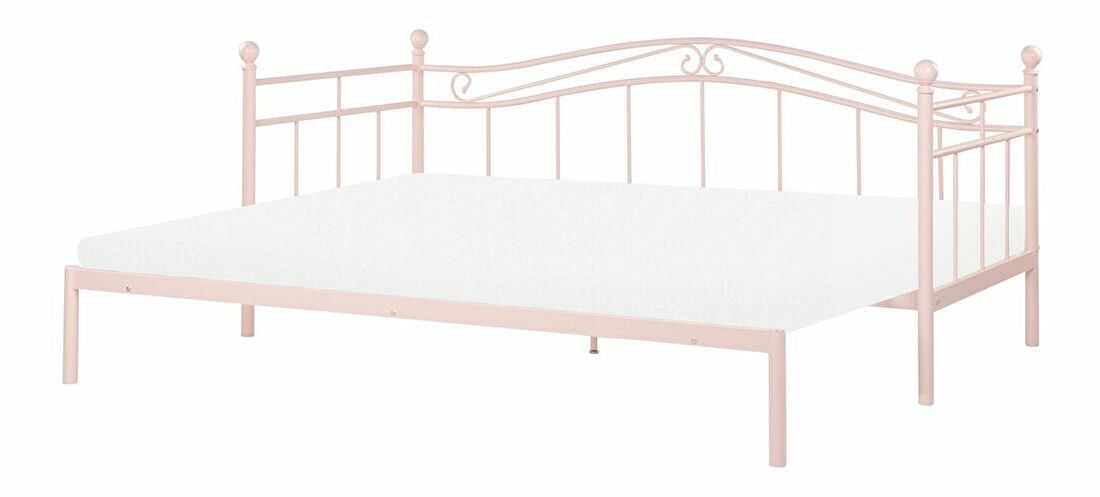 Egyszemélyes ágy 80 cm Clinton Bonell (bordó) (ágyráccsal és matraccal, és tárolóhellyel)