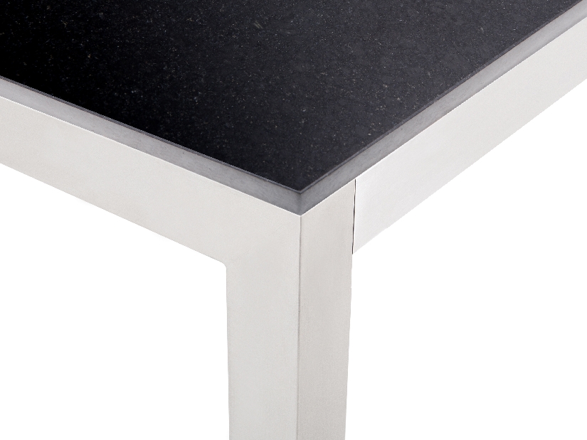 Kerti asztal Grosso (fekete) (természetes kő lap)