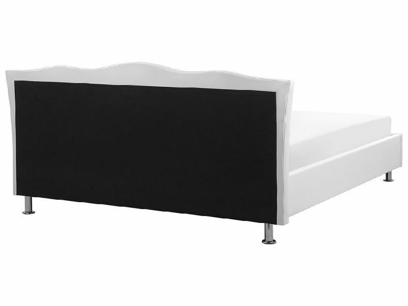 Franciaágy 180 cm MATH (ágyráccsal és tárolóhellyel) (fehér)