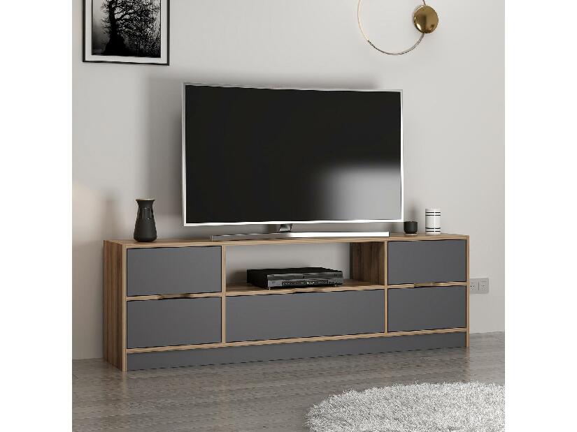 TV asztal/szekrény Ewa (dió + antracit)