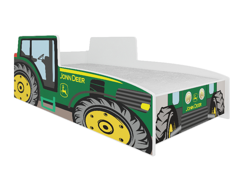 Gyerekágy 160x80 cm Traktorista (ágyráccsal és matraccal) (zöld)