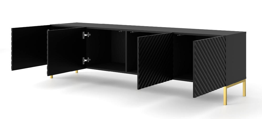 TV asztal/szekrény Surfy 4D (fekete)