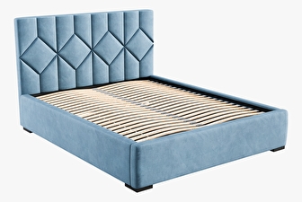Kárpitozott ágy 140x200 cm Veggie 1 (világoskék)