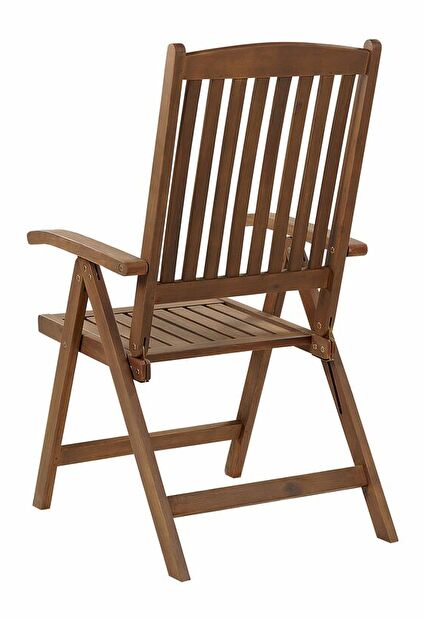 Kerti szék szett 2 db. Amati (sötét fa + szürkésbézs)