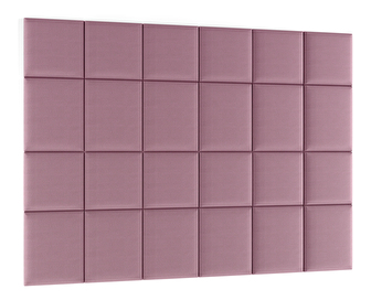 Kárpitozott panel 24 db.  Quadra 240x180 cm (rózsaszín)