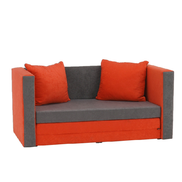 Kétszemélyes kanapé Kielina New (szürke + narancssárga) *kiárusítás
