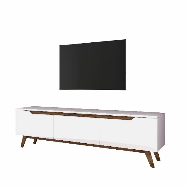 TV asztal/szekrény Damien (fehér + dió)