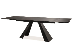 Széthúzható étkezőasztal 160-240 cm Shelia (fekete + fekete) (8 és több fő részére)