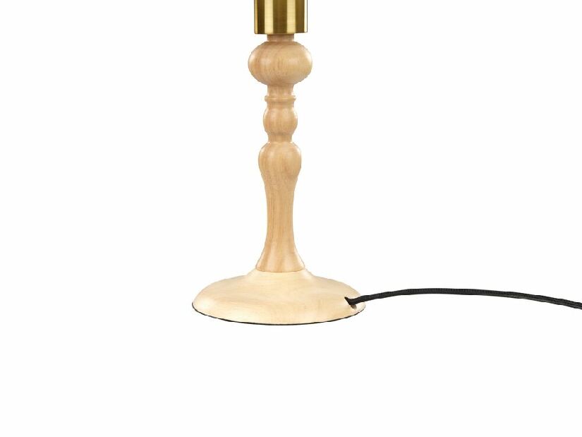 Asztali lámpa Claudius (fehér + világos fa)