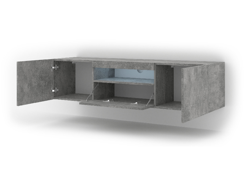 TV aszta/Szekrény Aurinko 150 (beton) (világítással)