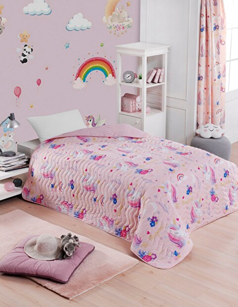 Ágytakaró 180 x 225 cm Medellin (rózsaszín)