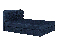 Franciaágy  Boxspring 140x200 cm Karum (ágyráccsal és matraccal) (kék)