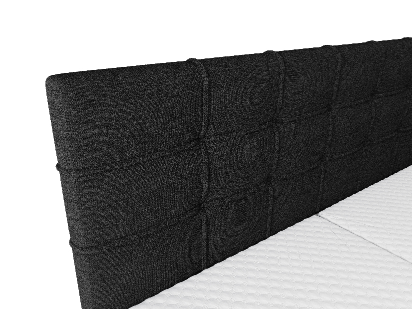 Egyszemélyes ágy 120 cm Infernus Comfort (fekete) (ágyráccsal, tárolóhellyel)