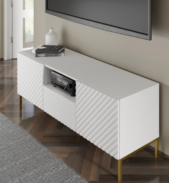 TV asztal/szekrény Surfy 3D (fehér)