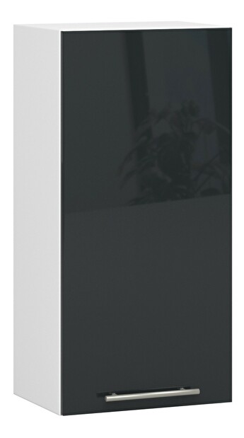 Felső konyhaszekrény Ozara W40 H720 (fehér + fényes grafit)