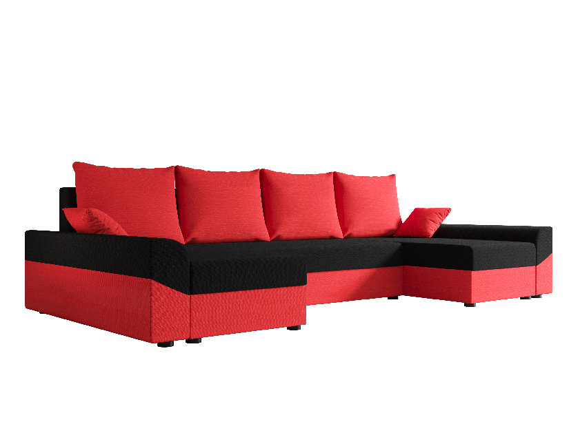 Sarok ülőgarnitúra U Dusk U (piros + fekete)