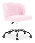 Irodai fotel Obery (rózsaszín + króm)