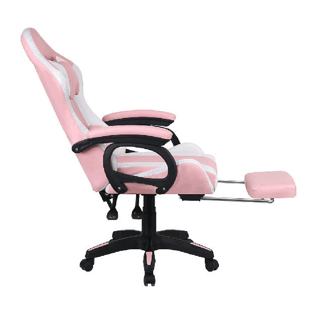 Irodai szék Juventa (RGB LED világítással) (rózsaszín + fehér)