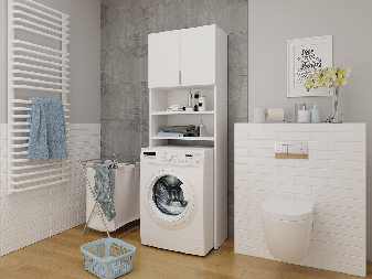 Fürdőszoba szekrény a mosógép felé Lena (fehér)
