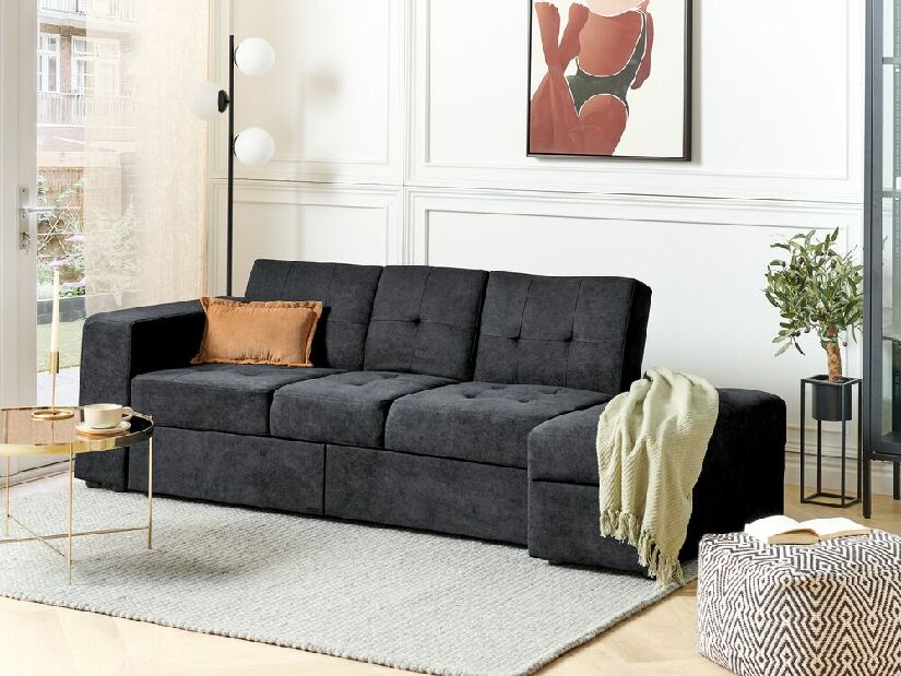 Háromszemélyes kanapé Fabio (fekete)