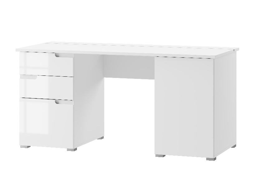 PC asztal Sallosa 15 (fehér + fényes fehér)