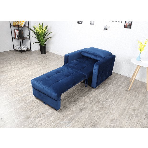 Szétnyitható fotel Pello (kék)