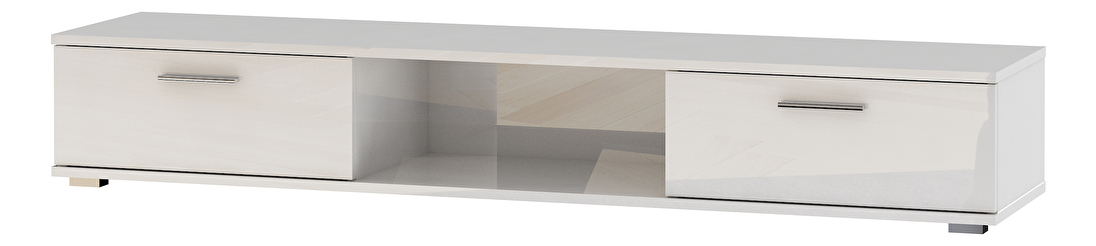 TV asztal Aris (matt fehér + fényes fehér)