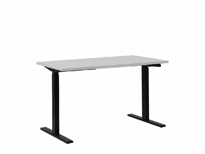 Íróasztal UPPER II (130 x 72 cm) (MDF) (fehér + fekete) (manuálisan beállítható)