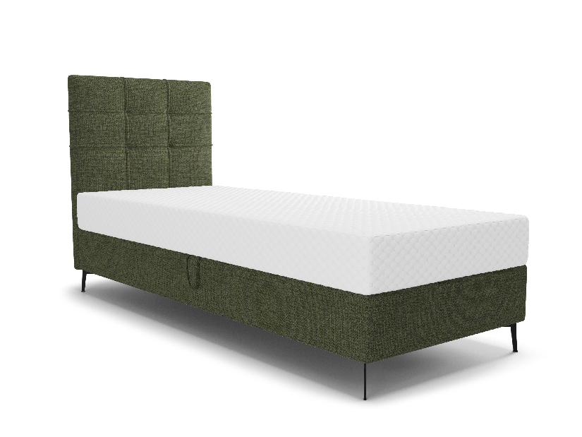 Egyszemélyes ágy 90 cm Infernus Comfort (sötétzöld) (ágyráccsal és tárolóhely nélkül)