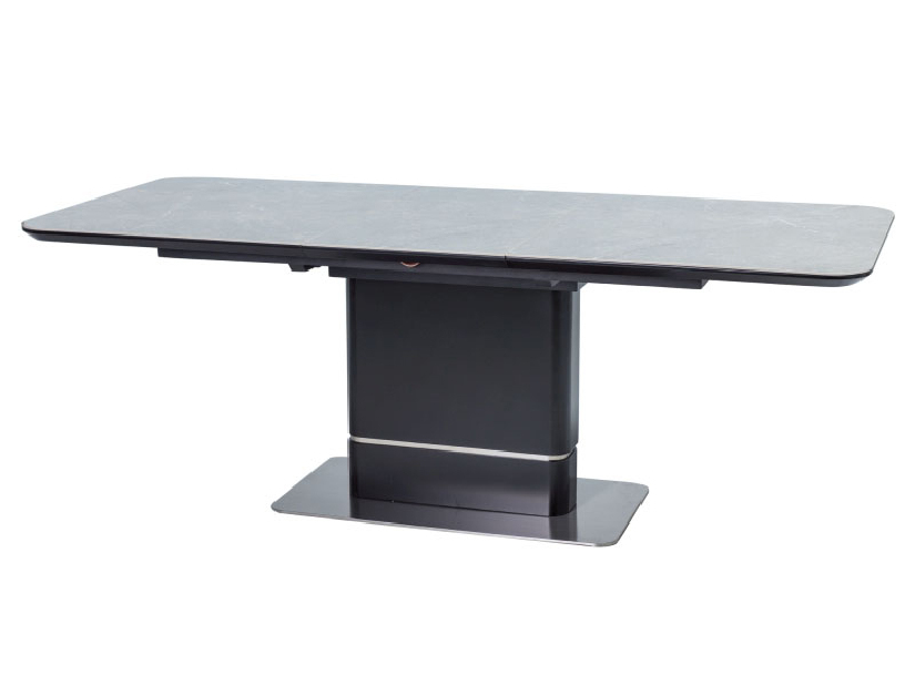Széthúzható étkezőasztal 160-210 cm Peris (szürke + fekete) (8 és több fő részére)