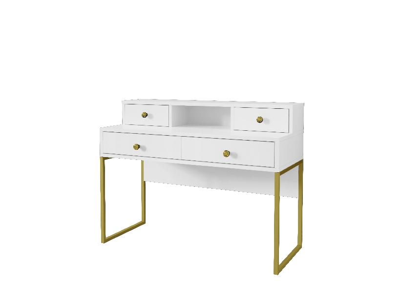 Fésülködőasztal Cardinal (fehér + arany)