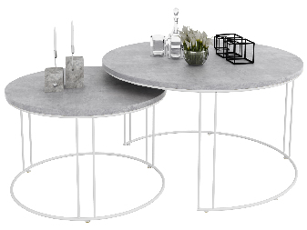 Konferencia szék szett (2 db) Essence (fehér + beton)