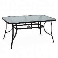 Kerti asztal Pannal (fekete)