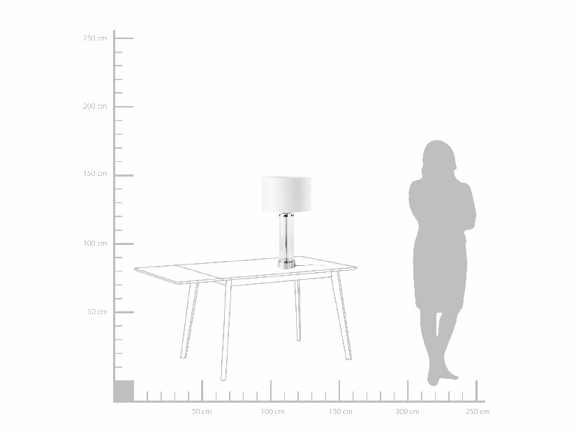 Asztali lámpa Sariana (krém és fehér)