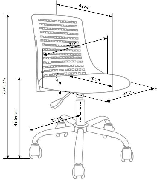 Irodai szék Pearlie (szürke)