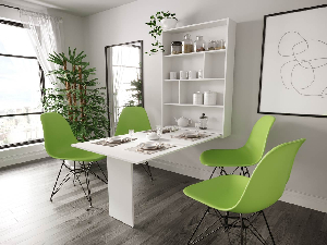 Modern fali asztal Elvana (fehér)