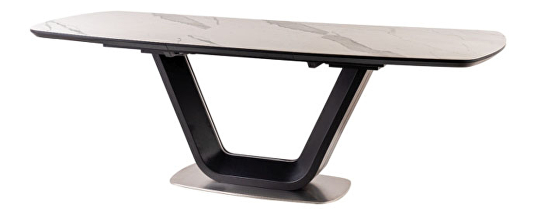 Széthúzható étkezőasztal 160-220 cm Amanda (fekete) (8 és több fő részére)