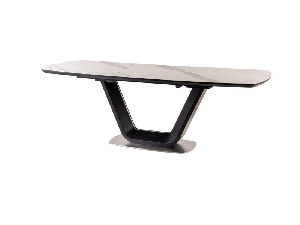 Széthúzható étkezőasztal 160-220 cm Amanda (fekete) (8 és több fő részére)