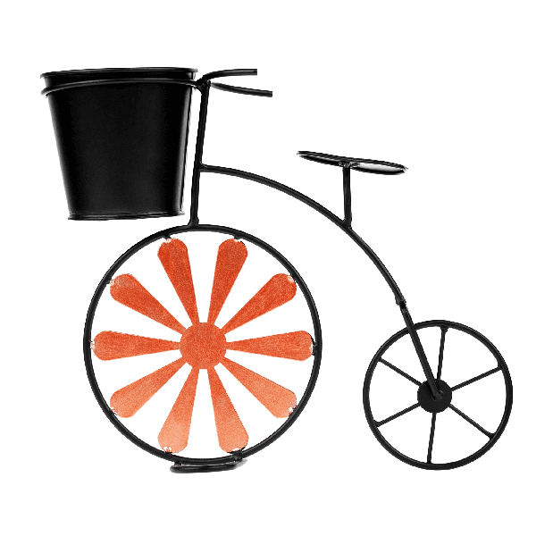 Bicikli formájú retró virágtartó Esca (bordó + fekete)