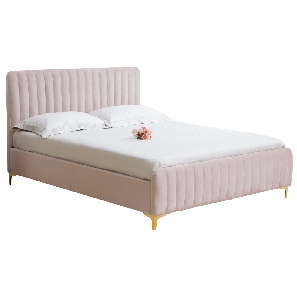 Franciaágy 160 cm Karilla (rózsaszín) (ágyráccsal)