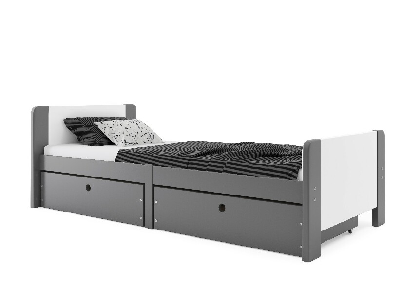 Egyszemélyes ágy 80 cm Aria (grafit)