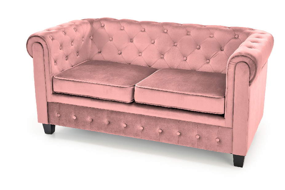 Kétszemélyes kanapé Elma XL (rózsaszín + fekete)