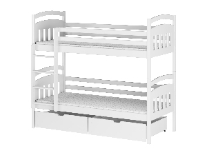 Gyerekágy 80 x 180 cm Galvin (ágyráccsal és tárolóhellyel) (fehér)