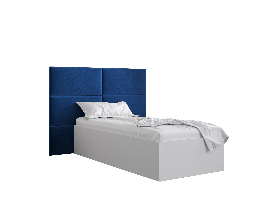 Egyszemélyes ágy 90 cm Brittany 2 (matt fehér + fekete)